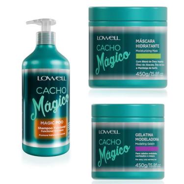 Imagem de Kit Lowell Cacho Magico Shampoo, Mascara e Gelatina 450g