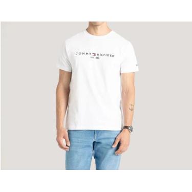 Imagem de Camiseta Tommy Hilfiger Masculina Clássic Original Branca TAMANHO:M, M