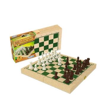 Imagem de Kit 16x Jogos Tradicionais em Madeira Xadrez Escolar Xalingo 6008.7