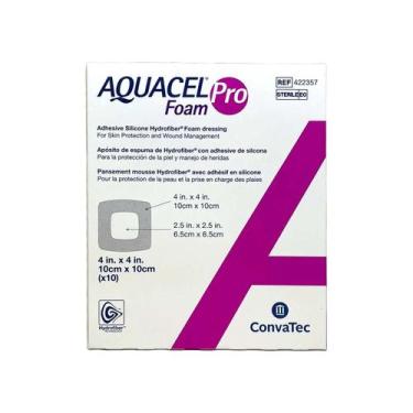 Imagem de Curativo espuma adesivo aquacel foam pro 10x10cm alta absorção para fe