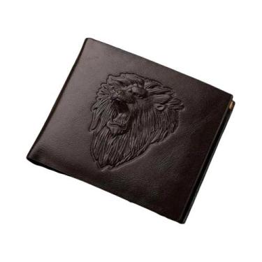 Imagem de Carteira Masculina Curta Com Zíper Para Moedas, Porta-Cartões De Crédi