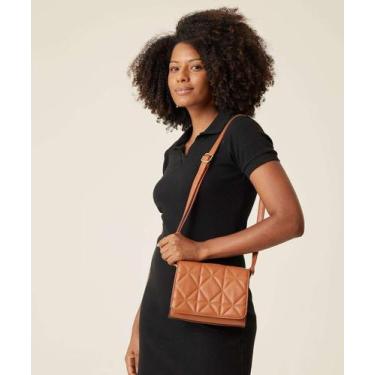 Imagem de Bolsa Transversal Crossbody Feminina Matelassê Marisa-81243, UN, Marro