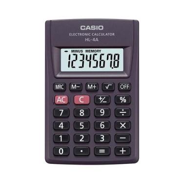 Imagem de Calculadora De Bolso Casio HL-4A Compacta Preta