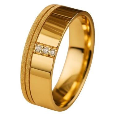 Imagem de Alianças Ouro Casamento Banhada 18k Anatômica Tradicional Noivada Namo