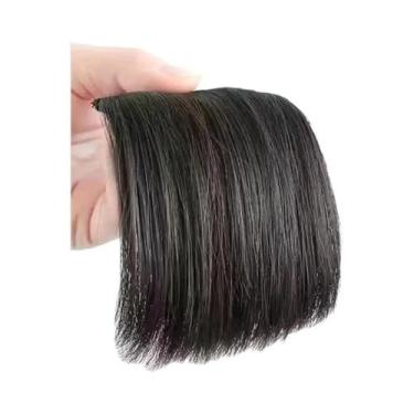 Imagem de Aplique De Cabelo Sintético Curto Liso Invisível Feminino Com Presilha