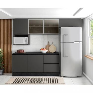 Imagem de Cozinha Modulada 6 Pecas com Tampo e Vidro Etna Poliman