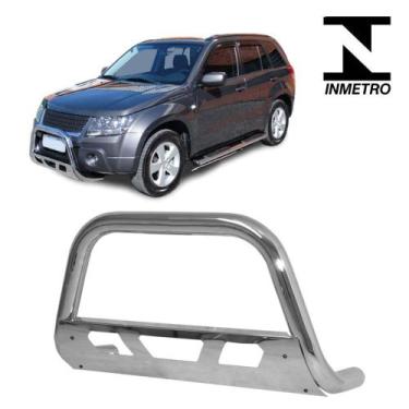 Imagem de Quebra Mato Grand Vitara 2009 2010 2011 2012 com chapa Cromo - CCF