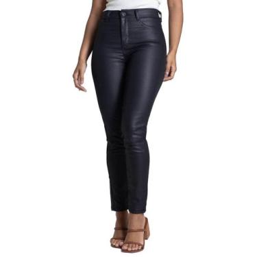 Imagem de Calça Resinada Sawary Cigarrete - 283080 - Pretabr 36, Preto, 36