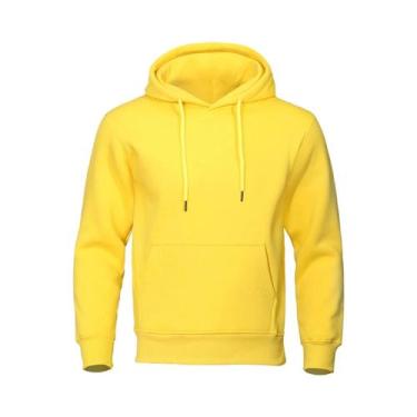 Imagem de Moletom Masculino Com Capuz De Fleece Quente Casual Streetwear Solto R