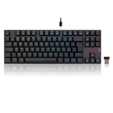 Imagem de Teclado mecanico gamer aps pro rgb wireless switch brown redragon k607