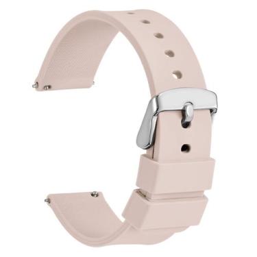 Imagem de Pulseira de relógio WOCCI Silicone 21 mm com fivela de aço inoxidável