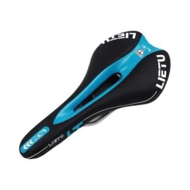 Imagem de Selim De Bicicleta Em Couro PU Preto 273x135mm Confortável Para MTB E 