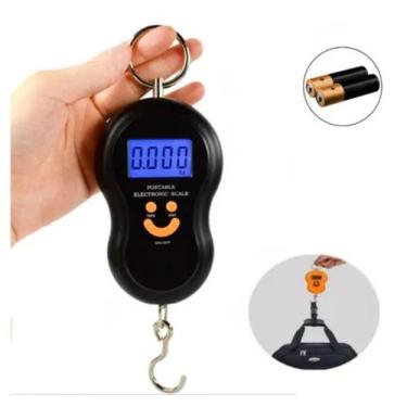 Imagem de Balança Digital de Bolso 10g até 50kg de Gancho, Mala e Pescaria - Coi