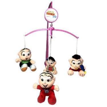 Imagem de Móbile Giratório Musical De Pelúcia Turma Da Mônica Baby Rosa Menina P
