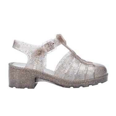 Imagem de Sandália Mini Melissa Possession Heel Infantil Prata Glitter, 31