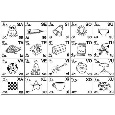 Imagem de Carimbos Pedagógicos Alfabeto Silábico (4) - 20 Carimbos Para Professo