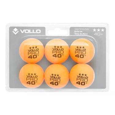 Imagem de Bola Tênis de Mesa 3 Estrela - 6 Unidades Laranja - Vollo Sports