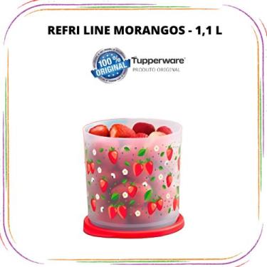 Imagem de Tupperware Refri Line Redondo - 1,1 L, Morangos