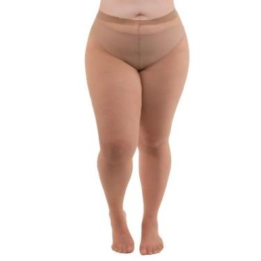 Imagem de Meia-calça feminina fio 15 plus size trifil wo6395, Natural, EG