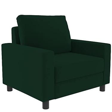Imagem de Poltrona Decorativa Para Sala De Estar E Recepção Malta L02 Suede Verde Musgo - Lyam Decor