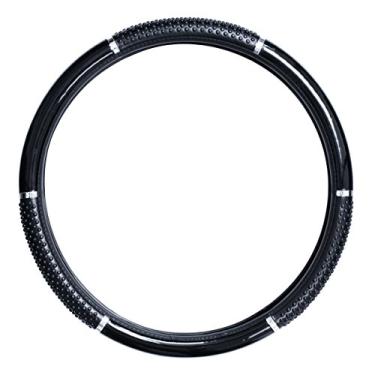 Imagem de GG Grand General 54043 Capa para volante de 45,7 cm preta com punhos pretos