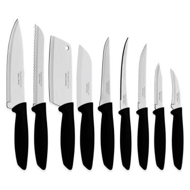 Imagem de Jogo De Facas Tramontina Inox 9 Pçs Kit Cozinha
