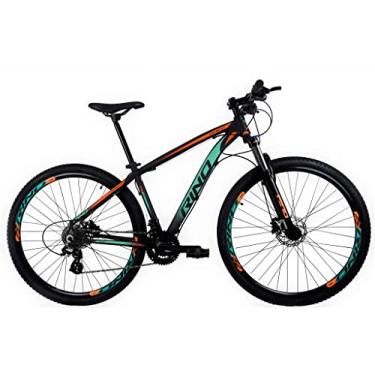 Imagem de Bicicleta Aro 29 Rino Everest Color 24v Freio Hidraulico Cambios Shimano Altus (Laranja/Verde, 17)