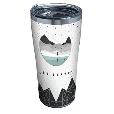 Imagem de Tervis Copo térmico com parede tripla Disney – Frozen 2 – Be Brave mantém as bebidas frias e quentes, 590 ml Legacy, aço inoxidável