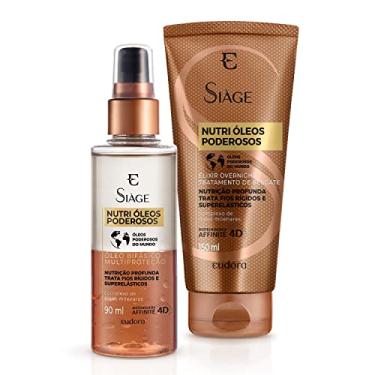 Imagem de Eudora Kit Siàge Nutri Óleos Poderosos: Óleo Bifásico 90ml + Elixir Capilar 150ml