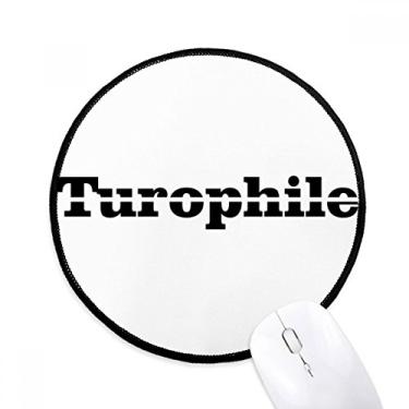 Imagem de Tapete de mouse tufélio elegante de palavras para mesa de escritório tapete redondo para computador