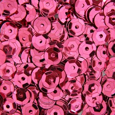 Imagem de Taça solta lantejoulas metálicas - 6 mm - rosa choque - 5 bruto (720 pçs/pacote)