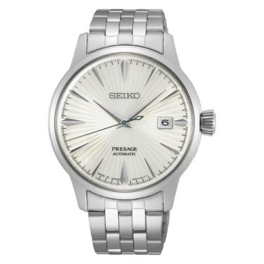 Imagem de Seiko Presage Cocktail Time 'The Martini' Relógio de aço SRPG23J1, azul, Azul, Relógio social