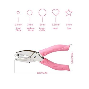 Imagem de LUGU Handheld One-Hole Punch Perfu dor Pe o de 8 Folhas dade pa Caderno de Fichário Cartões de papel comemo tivo Sc pbook