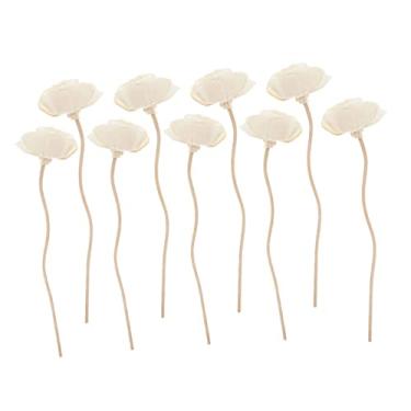 Imagem de Veemoon 9 Unidades Vime De Aromaterapia Decoração De Flores Varetas Difusoras Bastões De Fragrância De Rattan Difusor De Fragrância De Vime Difusor Inis Branco O Preenchimento Papiro