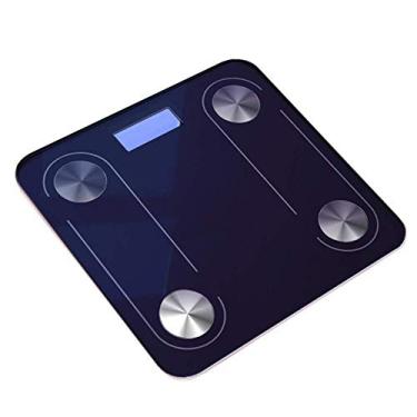 Imagem de balança de gordura corporal profissional design anti-derrapante chão ciência luz de fundo eletrônica inteligente escala de peso digital aplicativo bluetooth durável