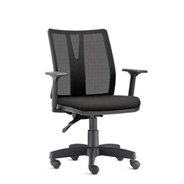 Imagem de Cadeira Addit Ergonômica - 4124 Nr17 da ABNT com regulagem de Braço (Tecido Crepe cor: Preto)