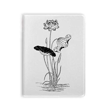 Imagem de Caderno de plantas de flor de lótus com capa macia para diário
