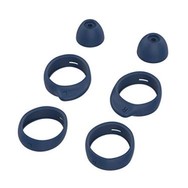 Imagem de Hemobllo Kit de substituição de tampões de ouvido de silicone – Conjunto de pontas de orelha e pontas de orelha de silicone, acessórios para fones de ouvido compatíveis com Buds 2019 (azul escuro)