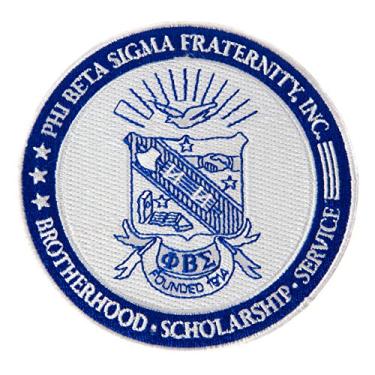 Imagem de Phi Beta Sigma Fraternity 10 cm bordado aplique de selo costurado ou ferro sobre jaqueta blazer grego Sigma (Patch - Selo)