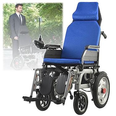 Imagem de Cadeira De Rodas Elétrica Dobrável Leve E Totalmente Automática, Cadeira De Rodas Elétrica Para Idosos, Duração Da Bateria 21-34 Km, Encosto Ajustável Em 160 °,A-20Ah