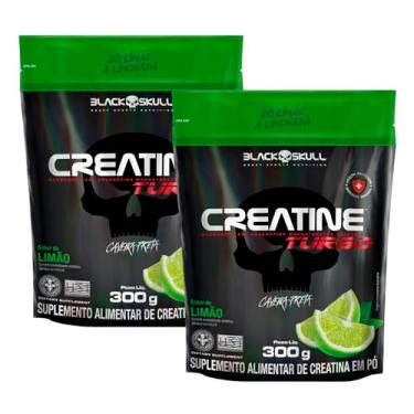 Imagem de Kit 2x Creatine Turbo Refil 300g - Black Skull (Limão)