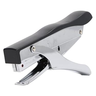 Imagem de Grampeador Portátil Sem Esforço Com Núcleo de Metal, Fácil de Carregar, Design Ergonômico para Encadernação de Documentos, Capacidade para 10 Folhas (Preto)