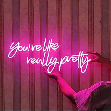 Imagem de Você é como um sinal de néon realmente bonito, luzes de néon led para decoração de festa de aniversário lâmpadas de fundo arte da parede quarto bar pub,65x28cm