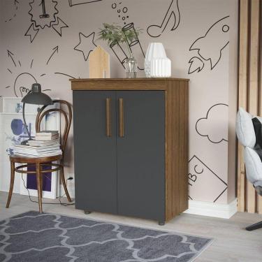 Imagem de Armário Multiuso 2 Portas Advantage Ipê Wood/Grafite