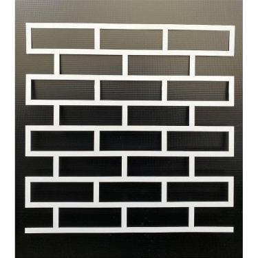 Imagem de Stencil Pintura Modelo Tijolinho Gabarito Revestimento
