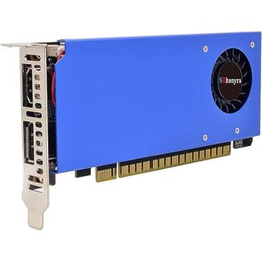Imagem de SRhonyra Placa gráfica GTX 1050 4 GB de perfil baixo GDDR5 128 Bit 2 placa de vídeo HDMI 2.0 porta de exibição 1.4 PCI Express 3.0 x16 alimentado por barramento