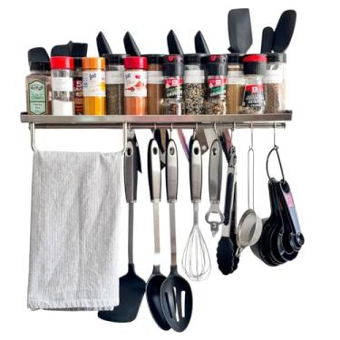 Imagem de Porta Condimentos Cozinha Inox Organiza Facas Talheres Móvel TEMPEROS, RACKS DE COZINHA, EM AÇO INOXIDAVEL, MODERNO E VERSATIL, OTIMIZAÇÃO DE ESPAÇO. APARTAMENTOS E COZINHA PEQUENAS (Preto fosco)
