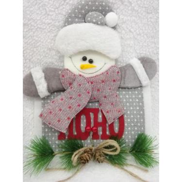 Imagem de Enfeite De Natal De Pendura Boneco De Neve Hoho De 24 Cm X 25 Cm. - Ma