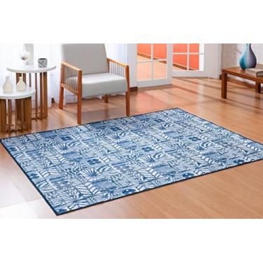 Imagem de Tapete Pratik 1,50 X 2,00 Escritório Moderno Antiderrapante (MAIA AZUL)