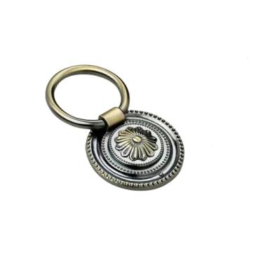 Imagem de Puxadores e puxadores de armário antigos, puxadores retrô de armário, alça redonda, gaveta, cômoda, ferragem de móveis vintage, f bronze grande